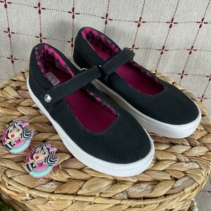 BumBums & Baubles Mary Janes Black & Thick White Sole Girls Size 11 Flats